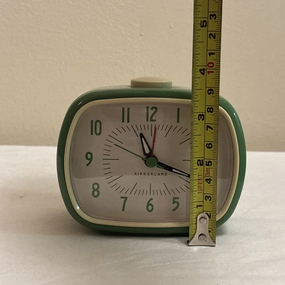 Kikkerland Retro Alarm Clock Vintage Style Green Not Working Display Piece